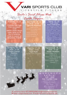 Santa's Secret Fitness Week Events Program