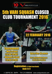 5th Vari Squash Closed
